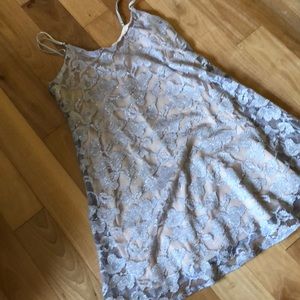 Cream and silver sparkly dress